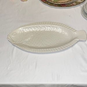 Vintage mid-century modern Oven Proof Pottery  fish platter!